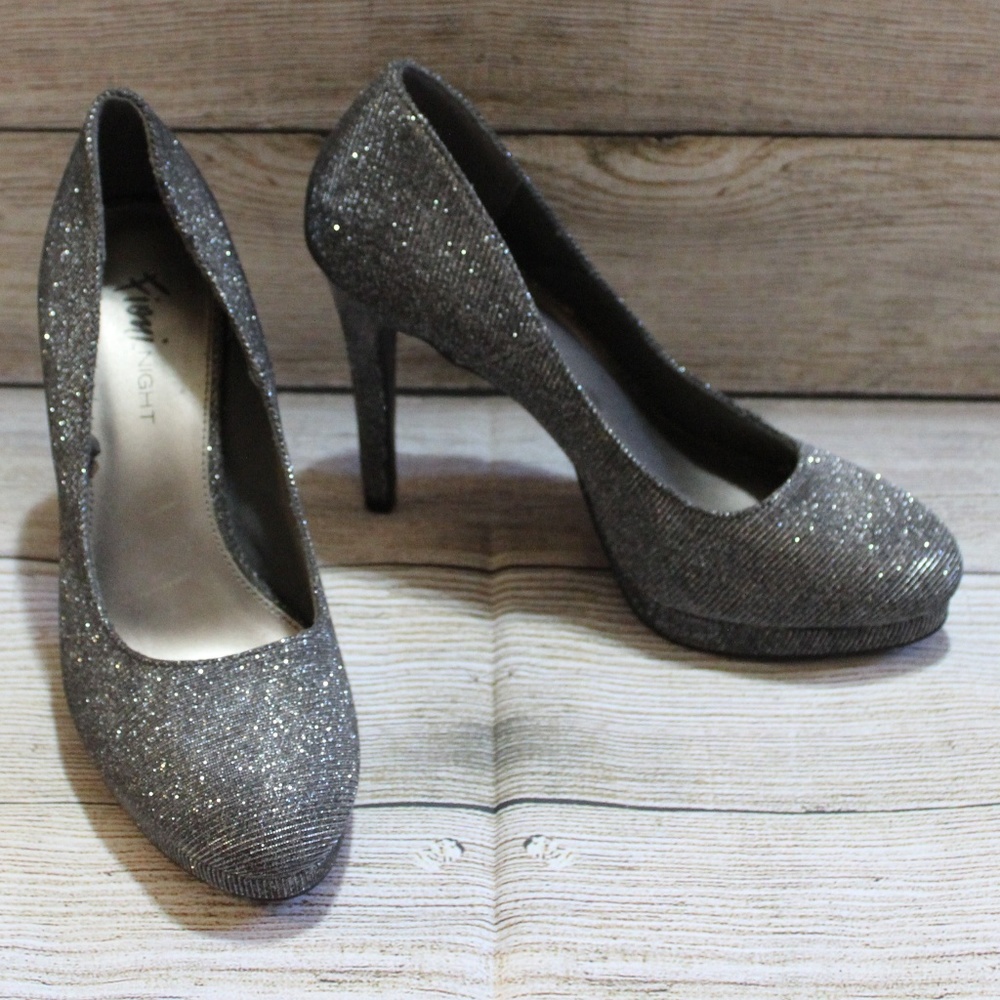 Fioni Night Silver Metallic Heels